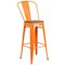 Flash Furniture Orange Metal Barstool with Back and Wood Seat, 30" High, PK4 4-CH-31320-30GB-OR-WD-GG - alternate 8